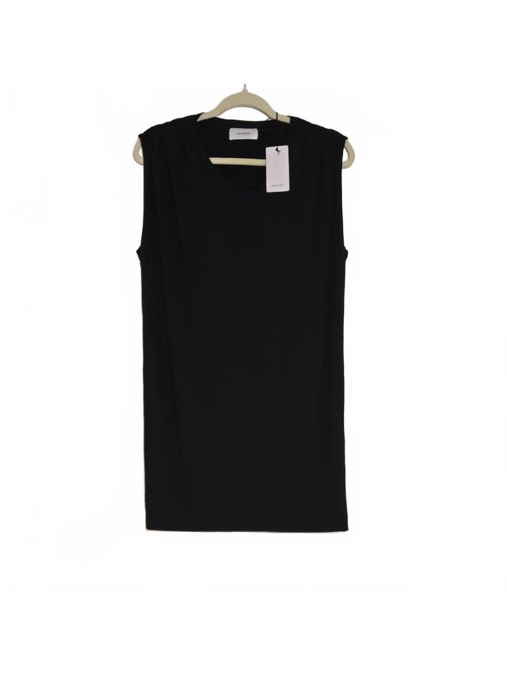 Lanston Black Sleeveless Mini Dress Sample 19" Pit To Pit New